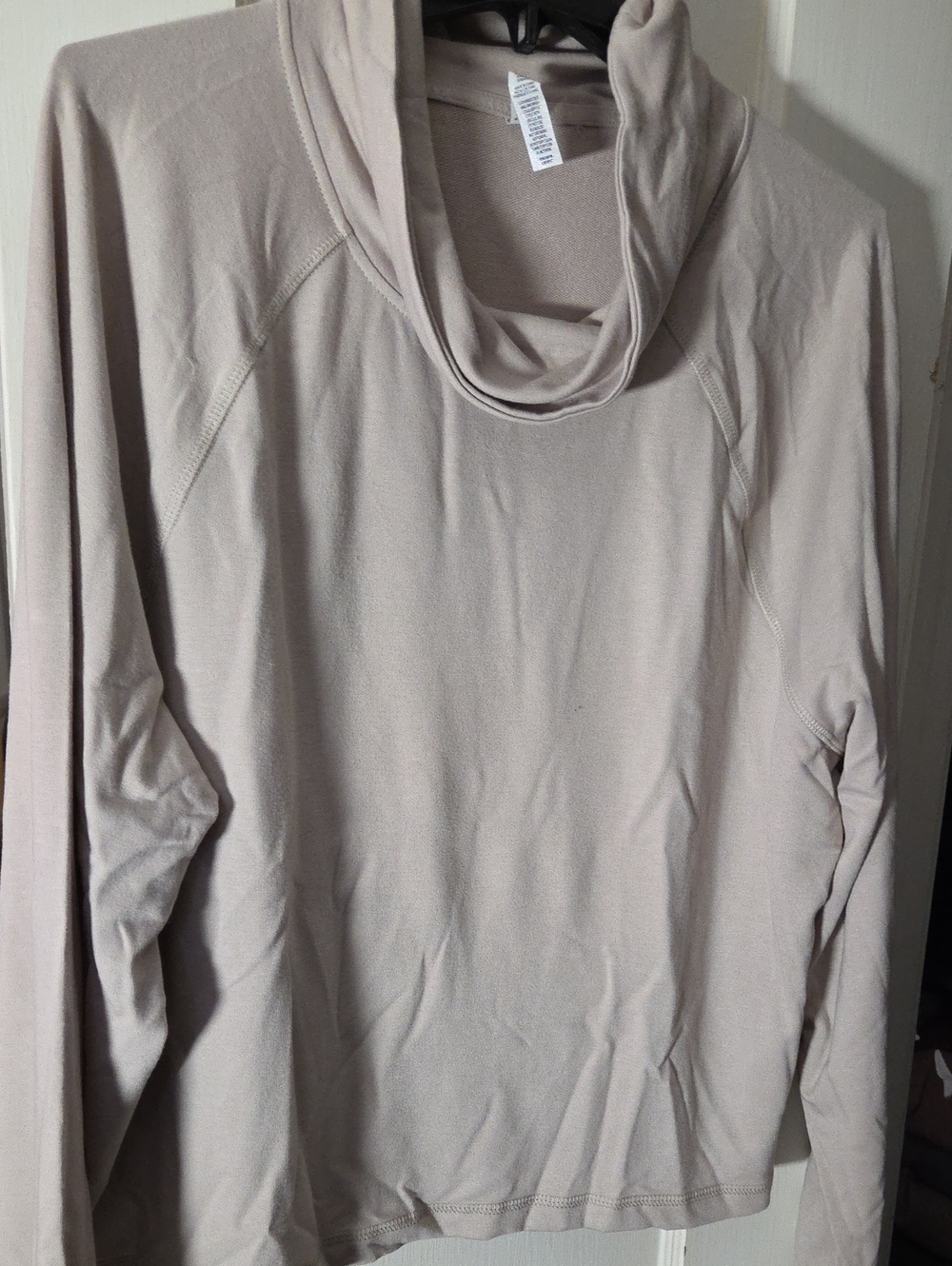 RBX Women's Cowl Neck Long Sleeve Top - Beige